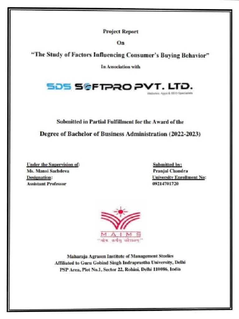 Project Report 5th Sem | PDF