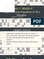 q1 Module 8 Graphing Linear Equations in Two Variables