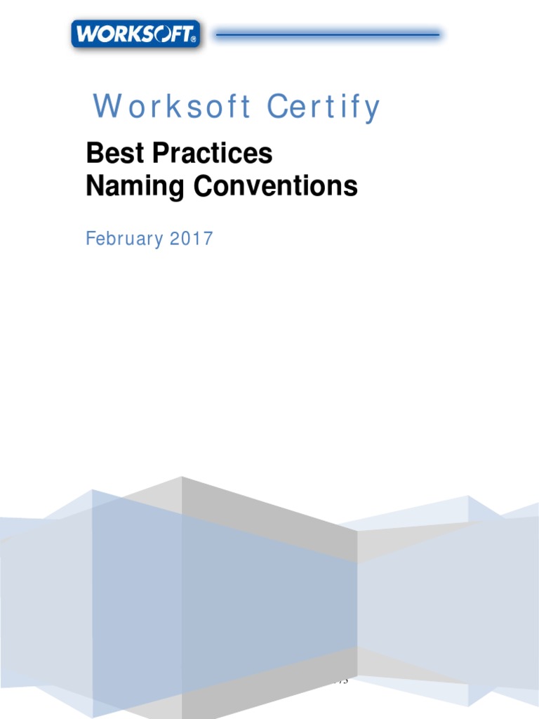 Best Practices Naming Conventions PDF Page Layout Variable