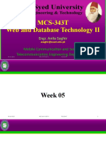 MCS-343 W&DT-II Week 05 - Lecture 1 and 2