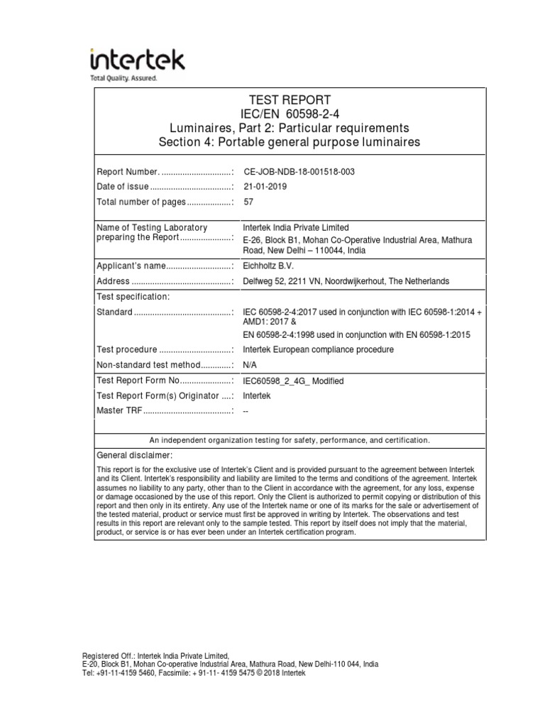Test Report 112203 PDF Electrical Wiring Electrical Connector