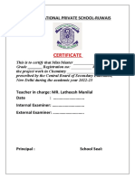 Chemistry Investigatory Project Grade 12