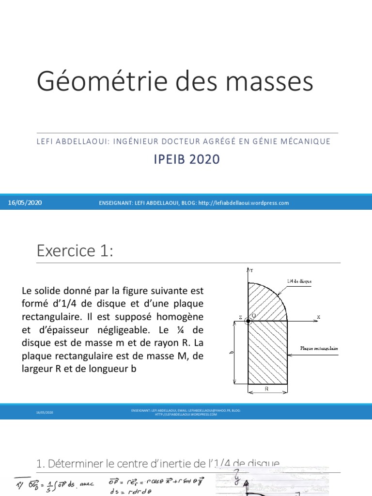 TD Cor | Descargar gratis PDF | Géométrie | Sciences physiques