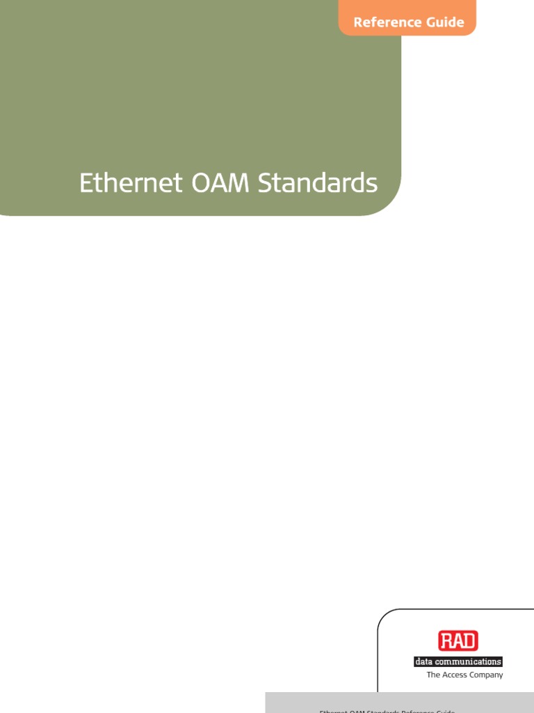 RAD Ethernet OAM Guide | PDF | Ethernet | Computer Network