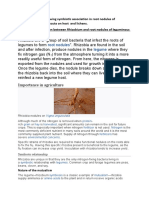 Symbiotic relationships in root nodules, parasitic plants and lichens