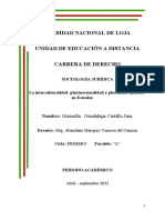 Universidad Nacional de Loja Unidad de Educación A Distancia Carrera de Derecho