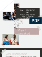 Técnicas de atendimento e receção de clientes