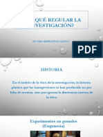 Porqué Regular La Investigación