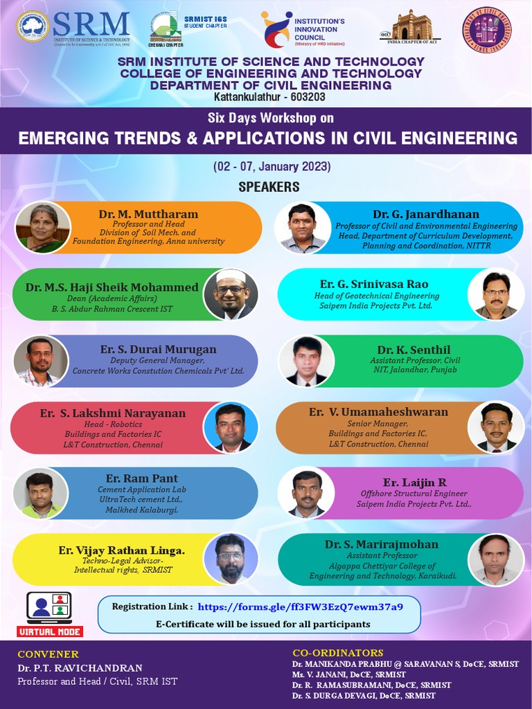 Civil Srmist Workshop Jan 2023 Download Free Pdf Engineering Science