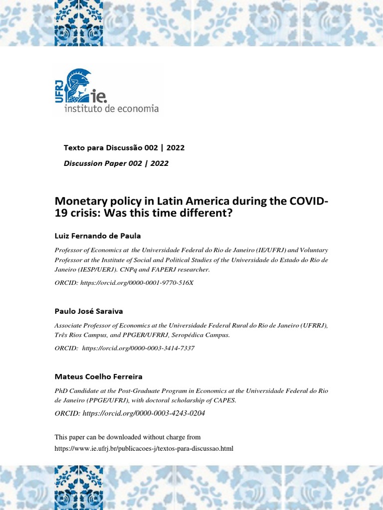Analysis of Monetary Policy Responses in Latin America During the COVID
