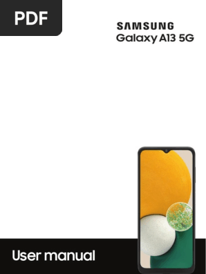 Samsung Galaxy A13 5G English User Manual