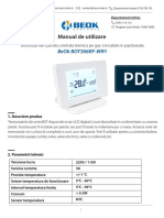 Manual Termostat WiFi Pentru Centrala Termica Pe Gaz BeOk BOT306RF WIFI