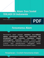 Fenomena alam dan sosial di Indonesia