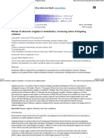 Review of Ultrasonic Irrigation in Endodontics Increasing Action of Irrigating Solutions