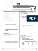 Ii Bimestral Raz. Mat 5 Año 2022