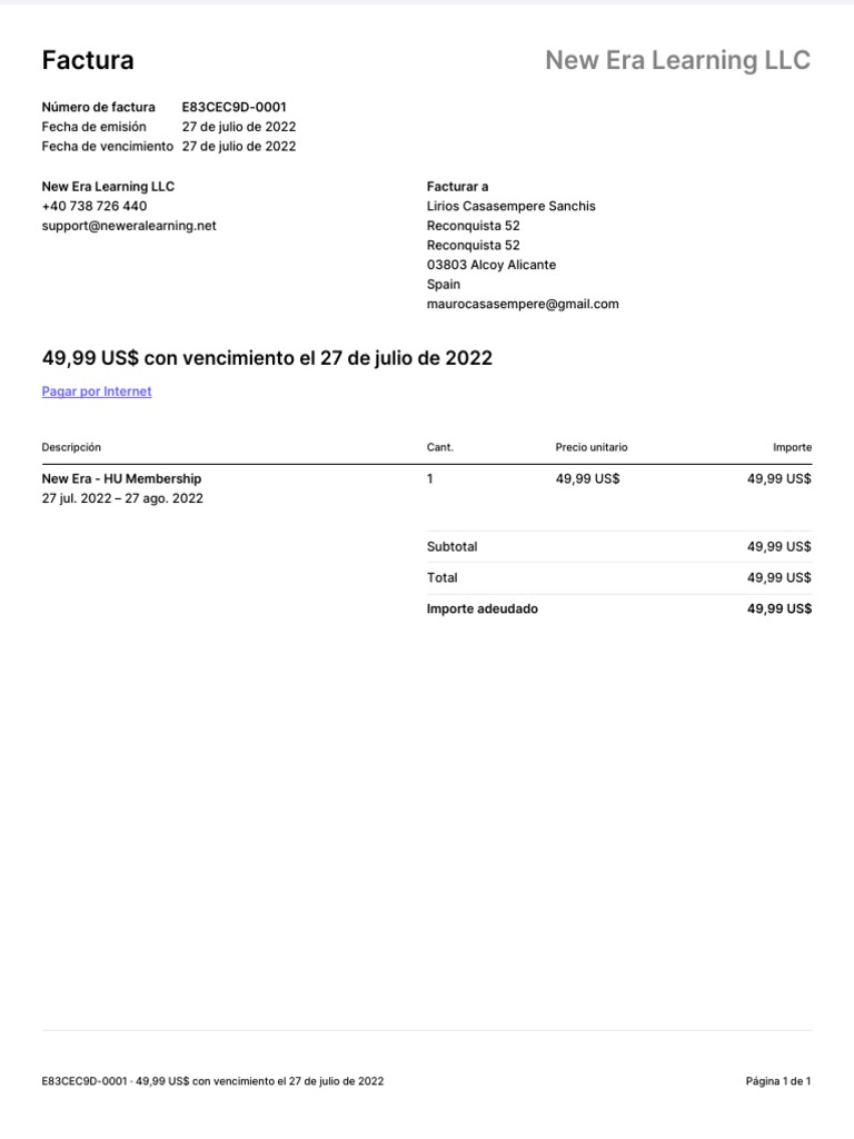Invoice E83CEC9D 0001 | PDF