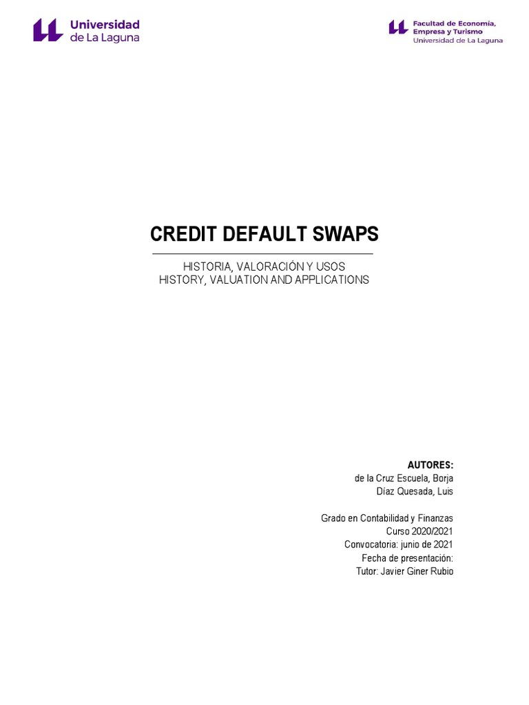 Historia y Usos de Credit Default Swaps | PDF | Swap de incumplimiento ...