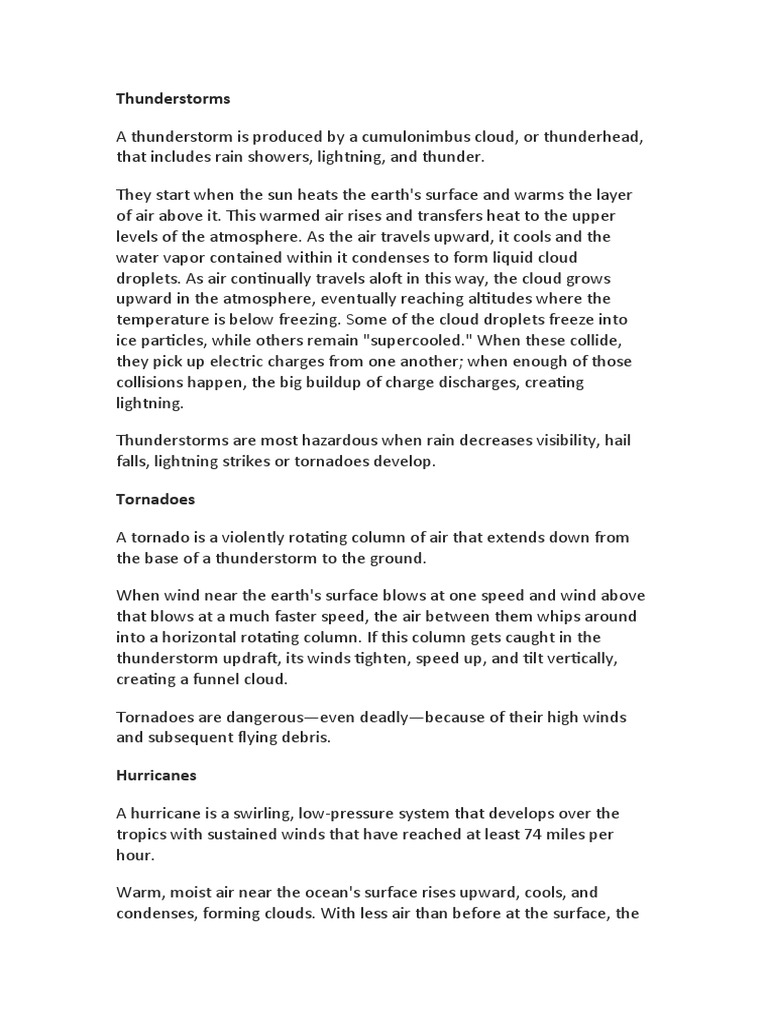 Thunderstorms Pdf Thunderstorm Atmosphere Of Earth
