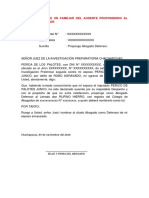 Escrito Penal de Un Familiar Del Ausente Proponiendo Al Abogado Defensor