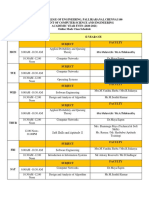 Even Sem Timetable (2020 - 2021) Online