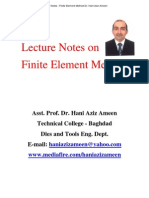 Lecture Notes On Finite Element Method - Hani Aziz Ameen