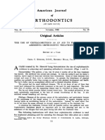 The use of cephametrics as an aid to planning and assesing orthodontic traetment - Steiner 1960