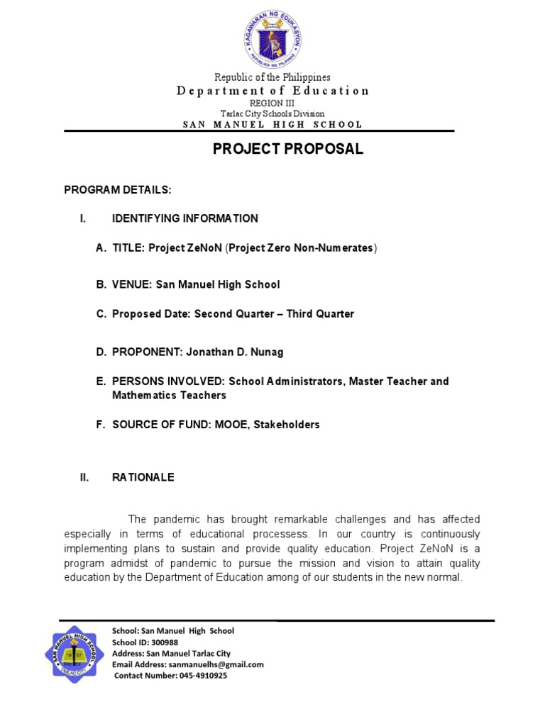 Project Zenon Proposal 1 Pdf Differentiated Instruction Learning