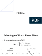 LPF Advantages of Linear Phase FIR Filters