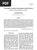 Download Permasalahan Pengelolaan Keanekaragaman Hayati Di Indonesia by Desi Ratna Hookeriana SN61735643 doc pdf