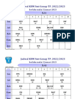 Jadwal Kelas SMT Genap 22-23