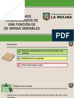 EXTREMOS CONDICIONADOS DE FUNCIONES MULTIVARIABLES