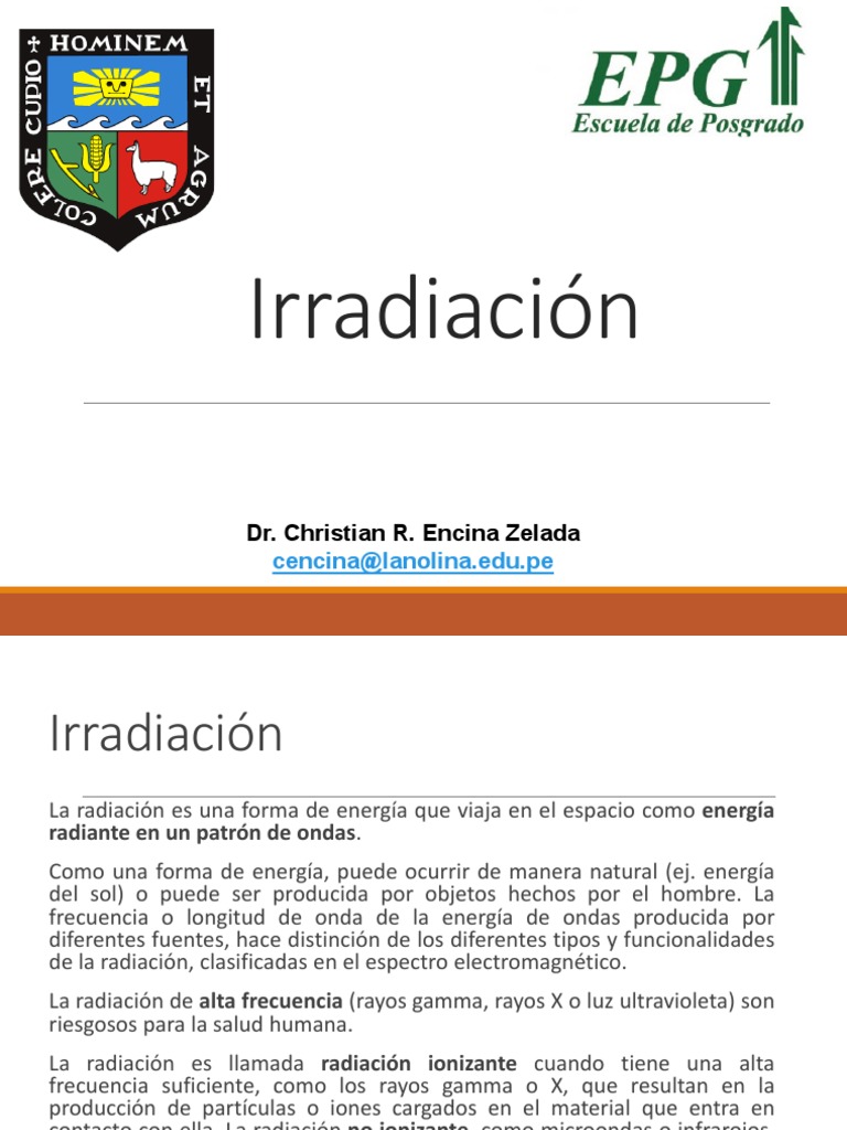 Irradiación de Alimentos: Proceso y Efectos | PDF | Radiación ionizante ...
