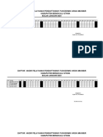 Daftar Hadir Pelayanan Pendaftaram Puskesmas Arga Makmur