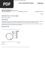 Hydraulic Pump Pressure Adjustment Guide | PDF | Pump | Valve