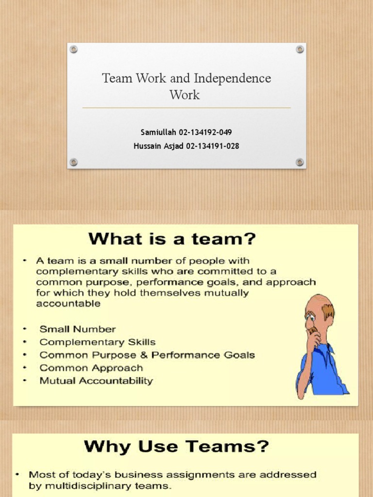 Team Work Vs Independence | PDF