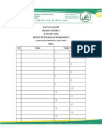 Daftar Hadir Sidang Intern I Fakultas Bahasa dan Seni UNESA