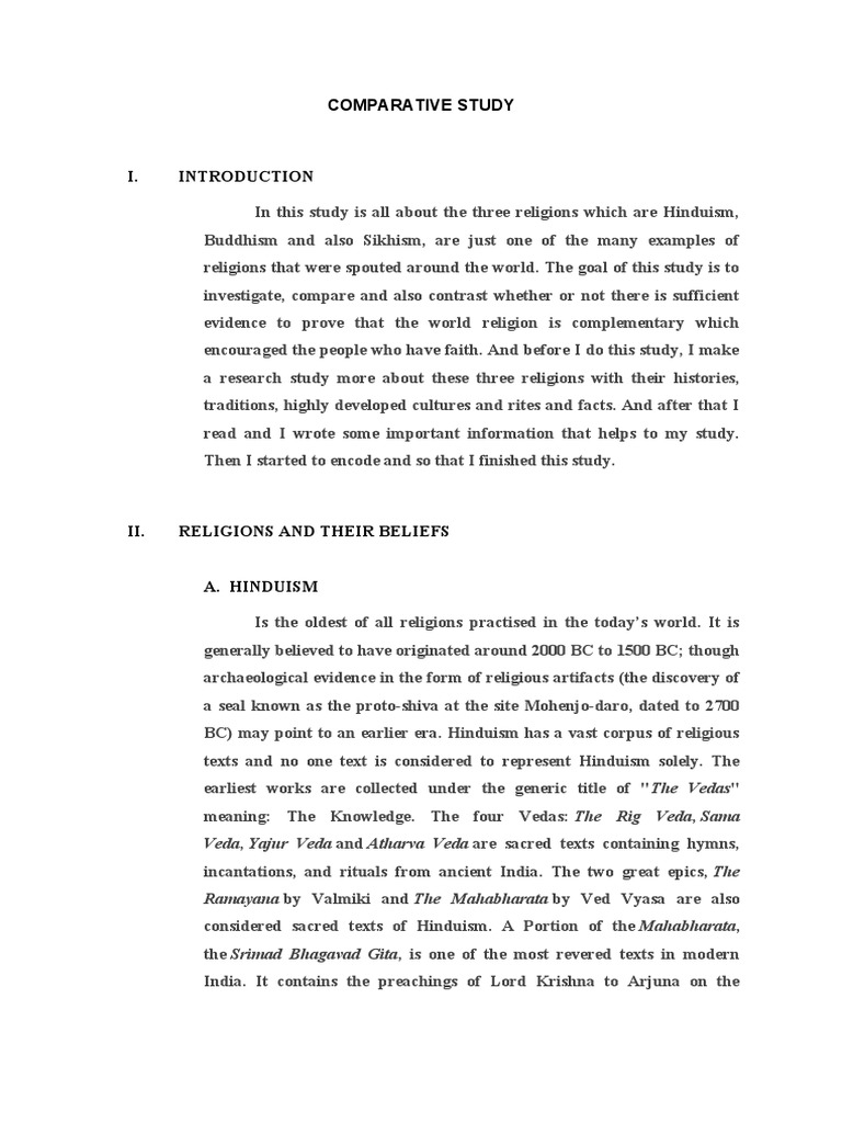 Comparative Study 1 N | PDF | Vedas | Indian Philosophy