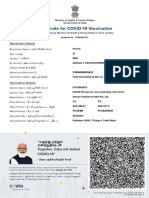 COVID-19 Vaccination Certificate from India's Ministry of Health
