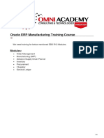 Oracle ERP Manufacturing Training