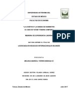 La Logística y La Cadena de Suministro. El Caso de Yatzar Trading Company