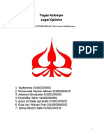 Tugas 3 Kelompok Legal Opinion