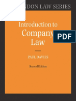 Introduction To Company Law (Paul P. Davies)