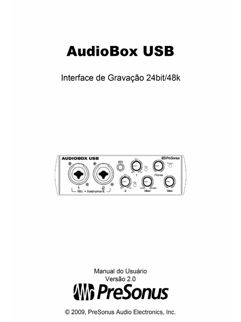 Audiobox Usb Manual PDF