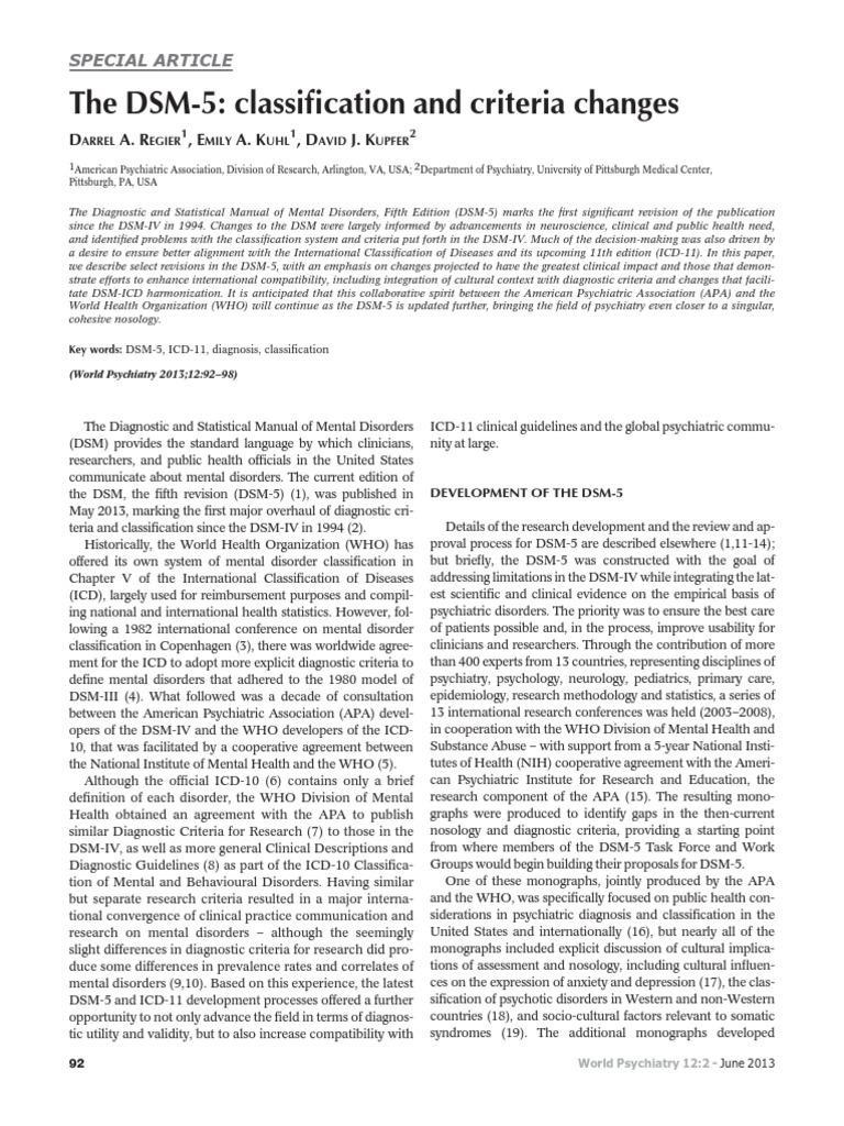 DSM V | PDF | Diagnostic And Statistical Manual Of Mental Disorders ...