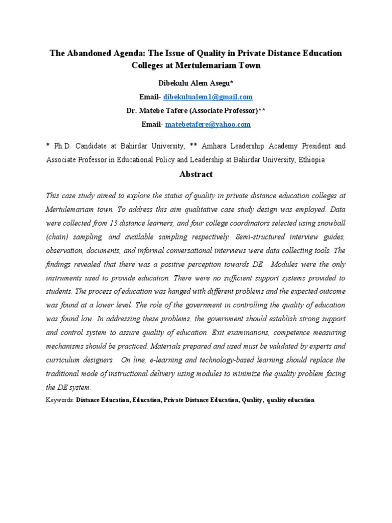 Abandond Revised Manuscript (Final For Publication) | PDF | Distance ...