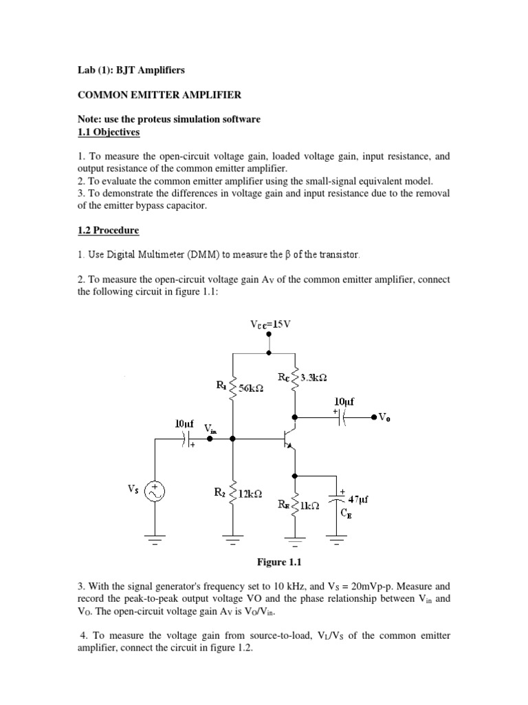 Lab 1 Analogue Electronics PDF