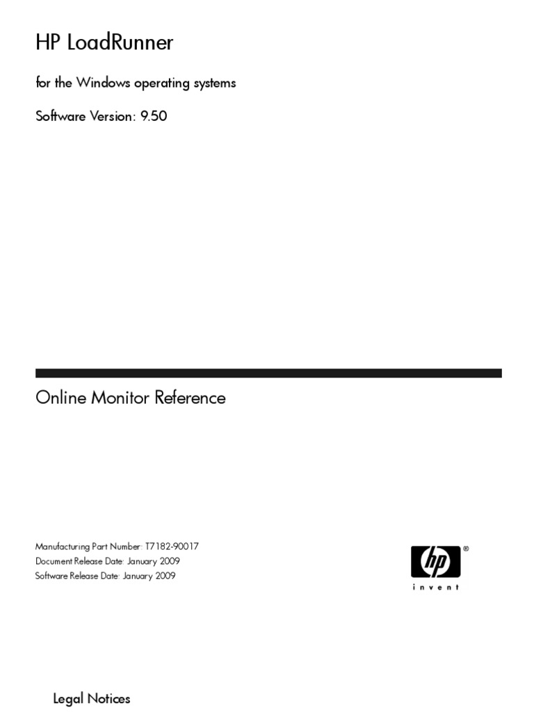 HP Load Runner Monitor Reference Guide | PDF | Secure Shell | Command ...