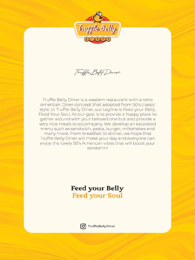 Menu Truffle Belly Diner PDF