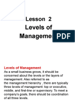 Lesson 3 BUMA 20063 Levels of Management