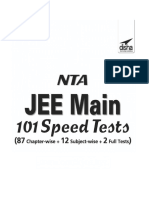 NTA JEE Main 101 Speed Tests Disha @JEEAdvanced - 2024